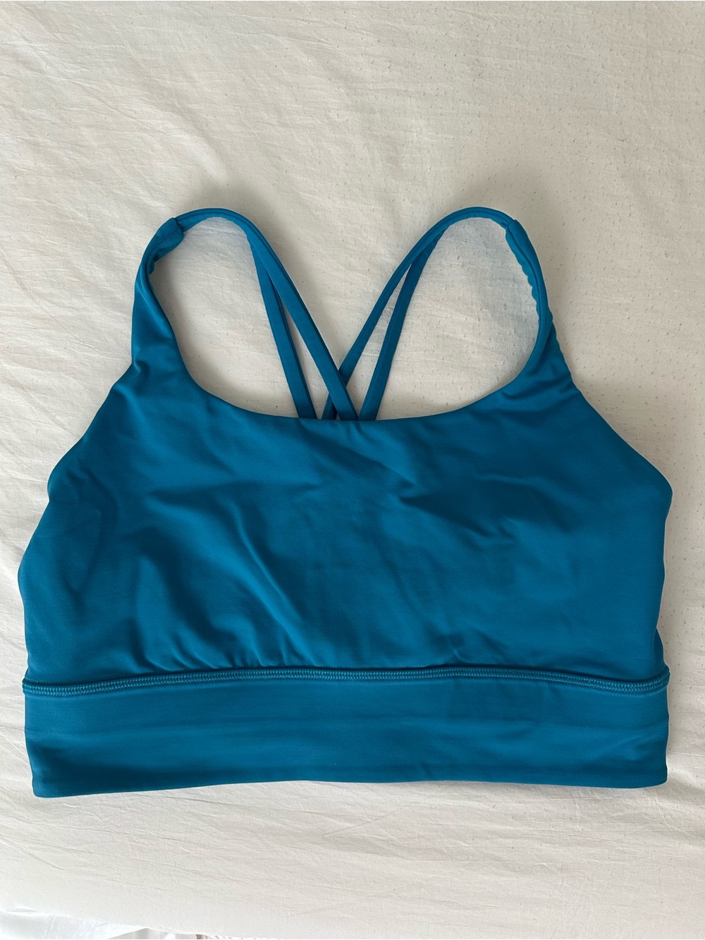 lululemon athletica Energy Longline Sports Bra - Teal Blue